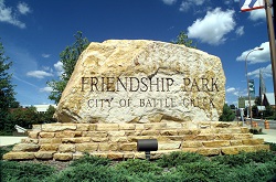 Rock that says Friendship Park, City of Battle Creek
