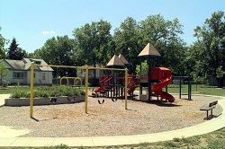 Playground equipment at Meachem Park