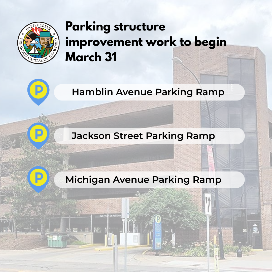 Parking structure improvement work to begin March 31