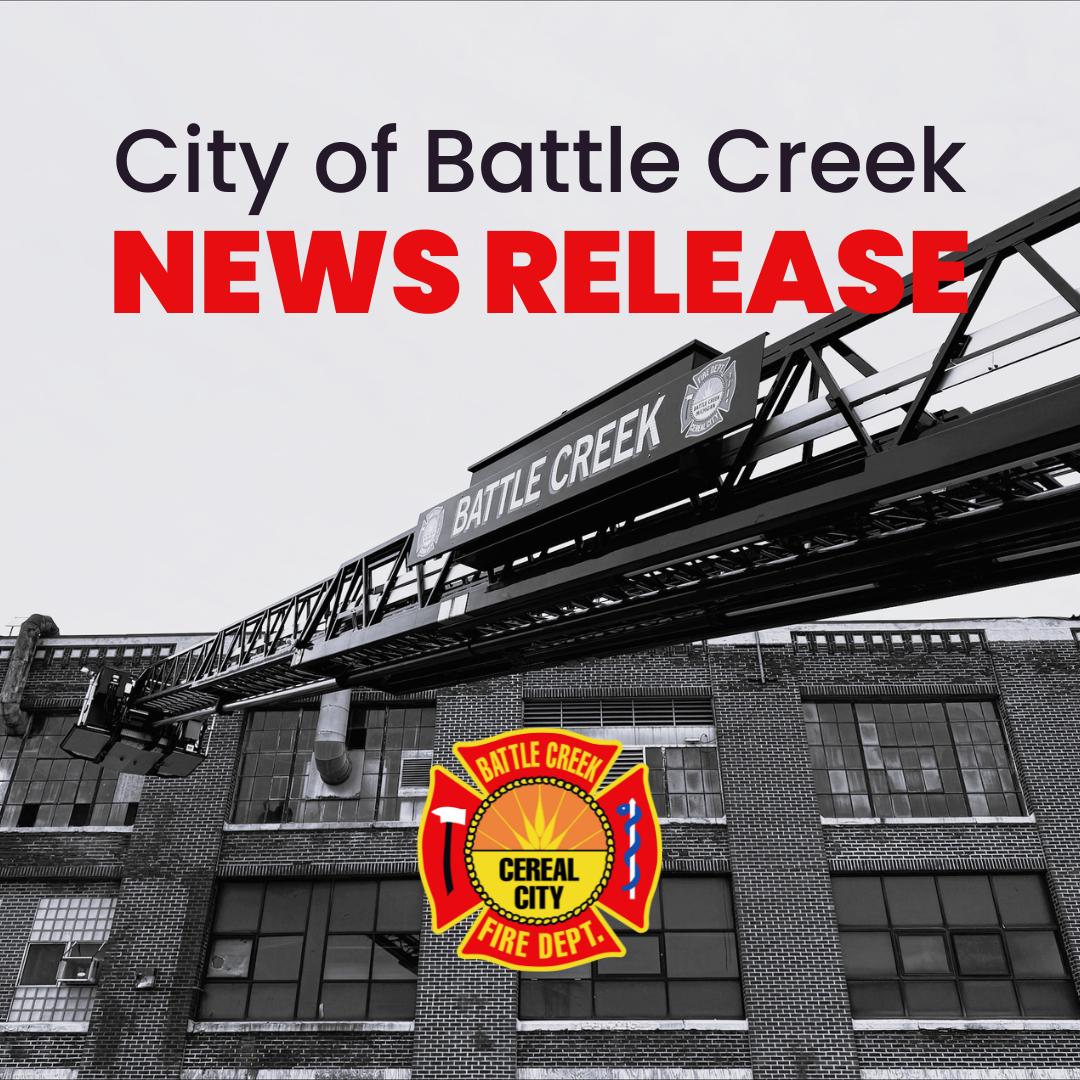 BCFD News Release graphic with ladder and logo