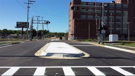 McCamly Street crossing with safety measures