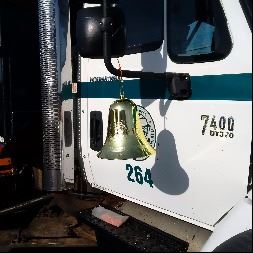Decorated city snow plow