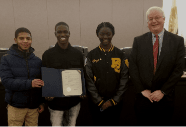 Youth Advisory Board quiz bowl team honored with proclamation