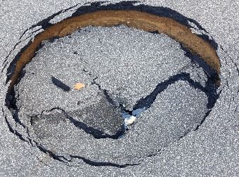 South Helmer Road sink hole June 23, 2019