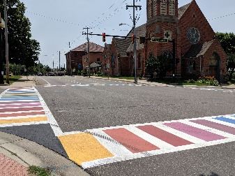 City crosswalk art